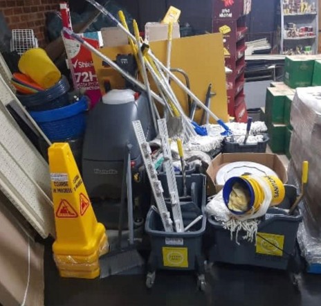 Cleaning equipment trolley